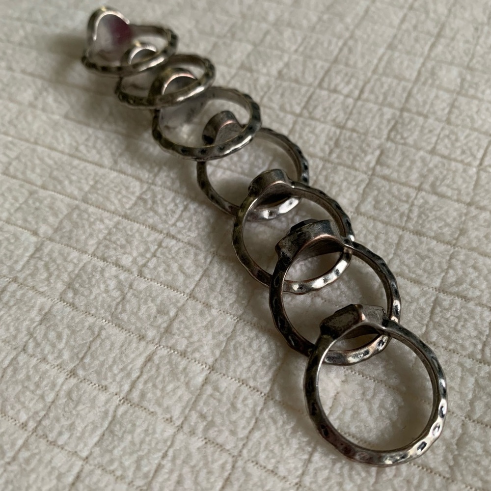 Multi-Color Crystal Stackable Ring Set - Women Jewelry Rings - Picture 5 of 14